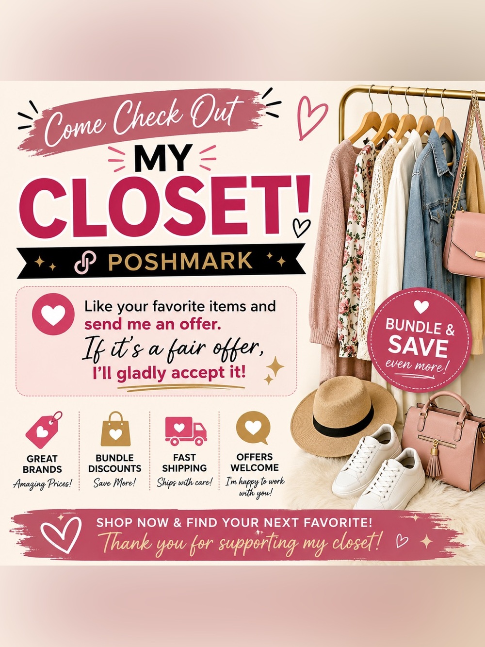 Come check out my closet! ❤️